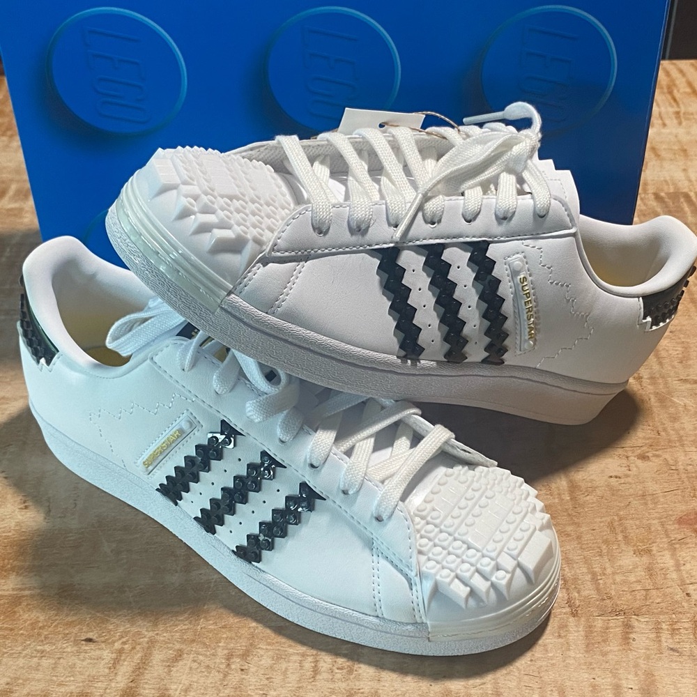 Adidas Superstar Lego - mens size 8 / women size 9 - never worn, new with tags!